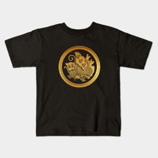 Gold Maruni Agehacho Kamon Kids T-Shirt